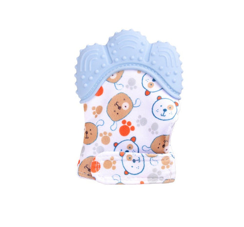 Baby teether baby anti-bite silicone molar gloves children's sound